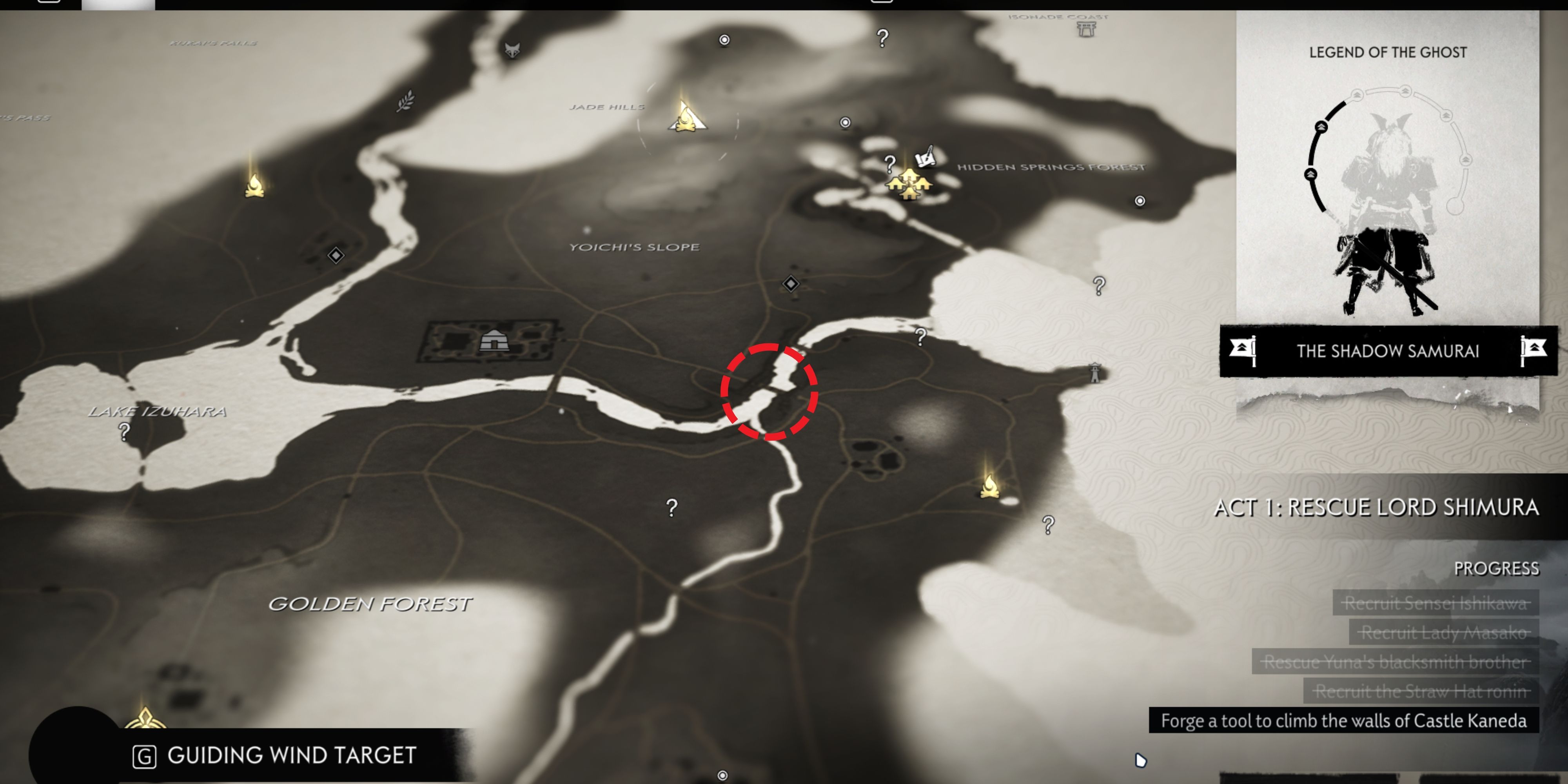 incident at hiyoshi pass map location in ghost of tsushima