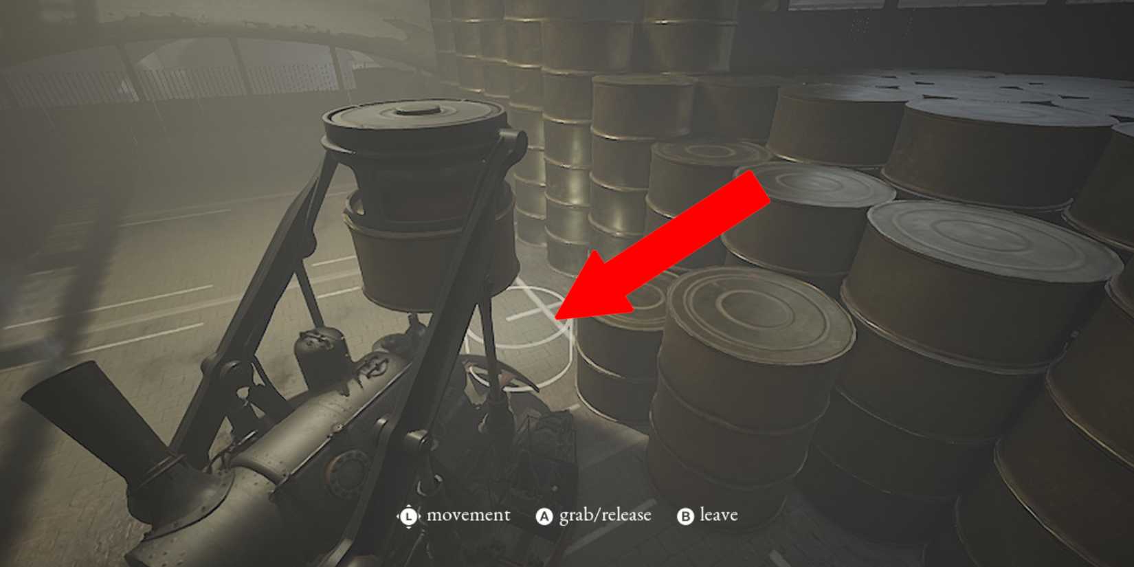 Indika place the tin using the forklift here