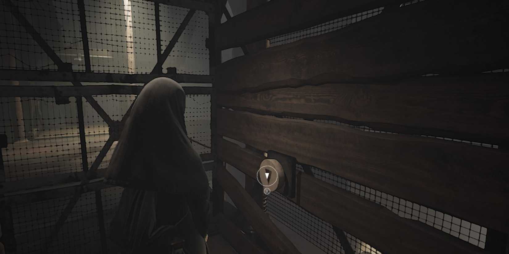 Indika - pressing the down button on the lift