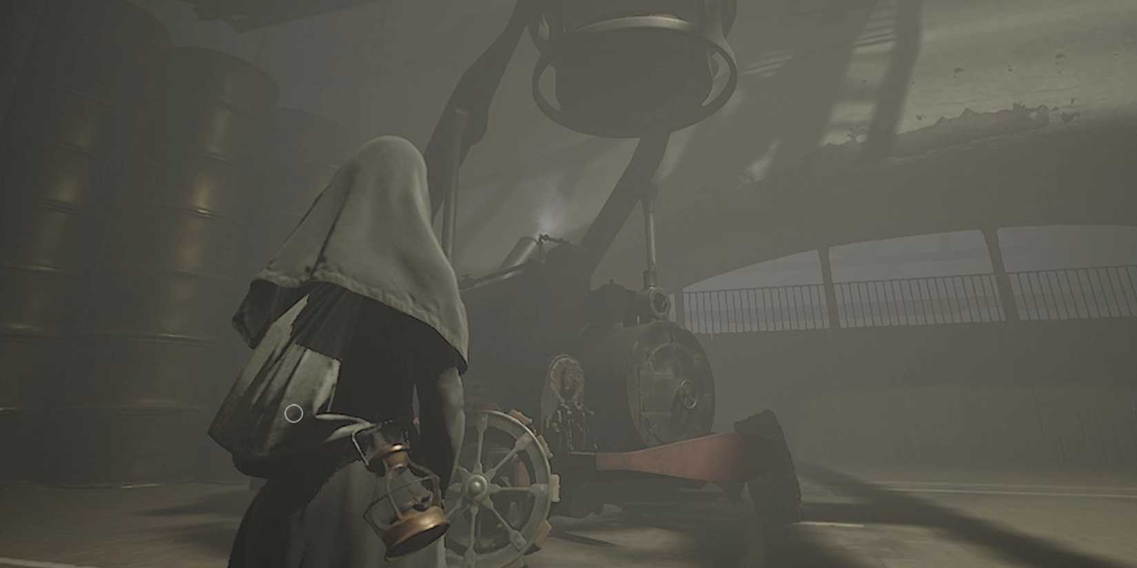 Indika standing in front of the forklift