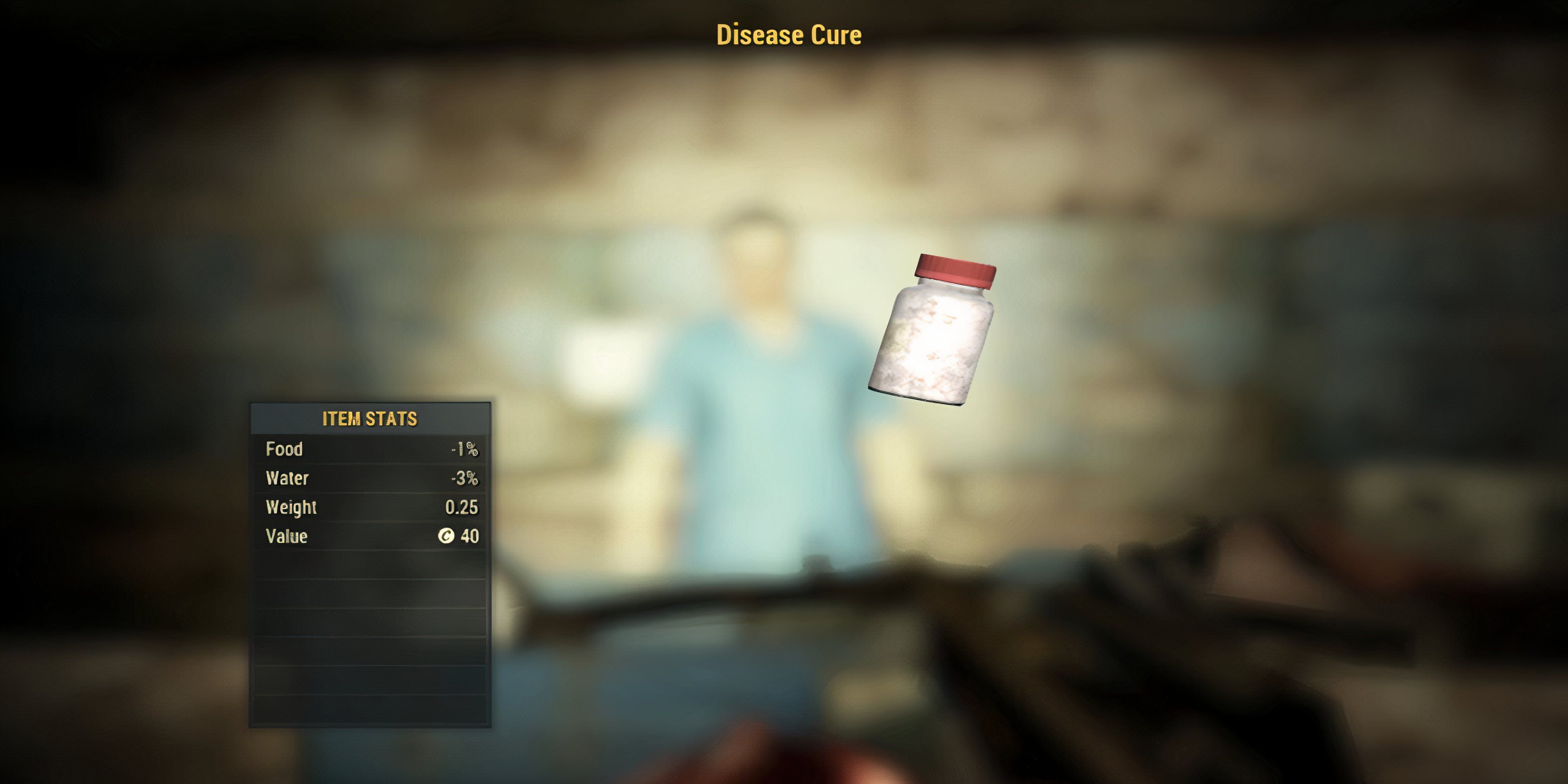 Inspecting a Disease Cure in Fallout 76