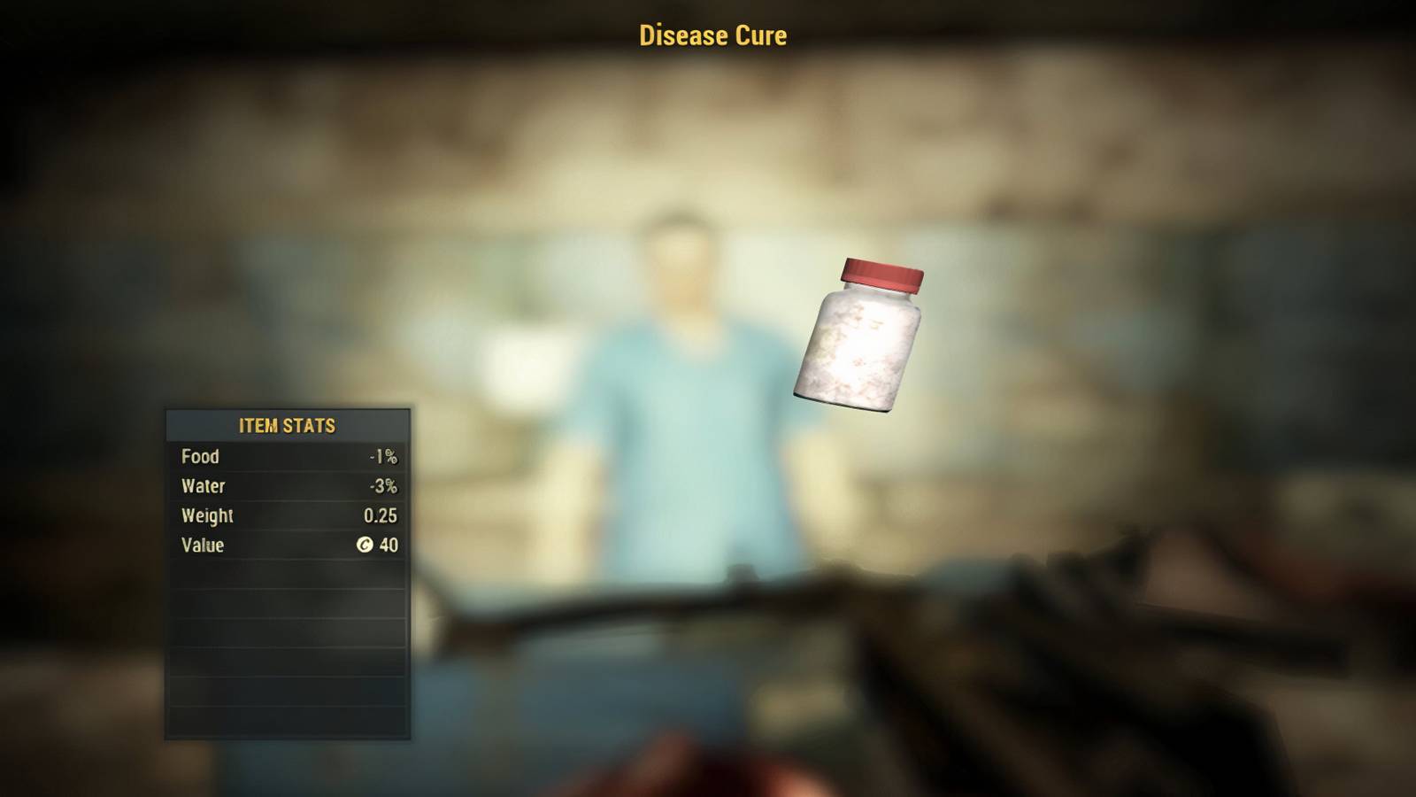 Inspecting a Disease Cure in Fallout 76