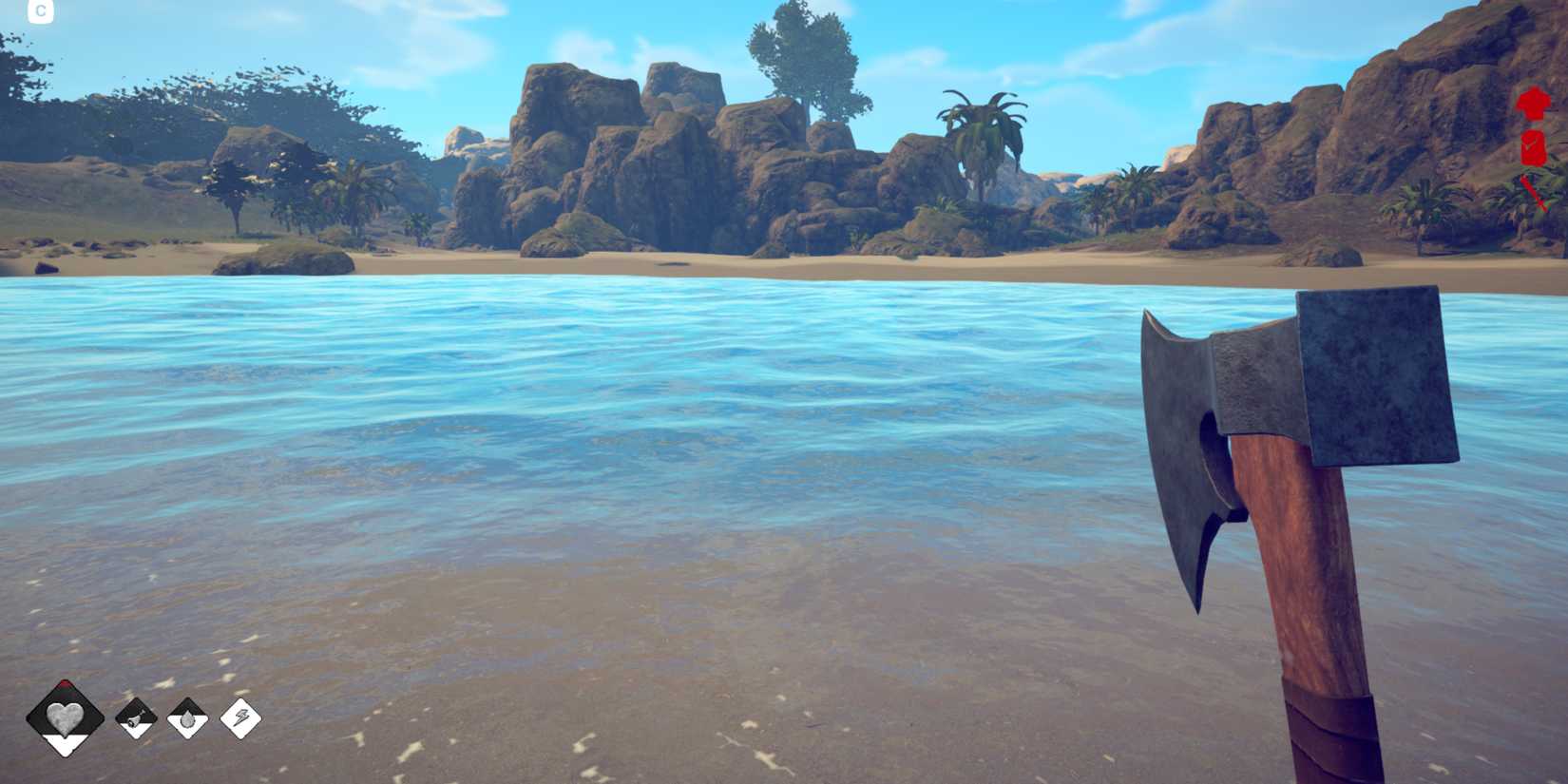 iron axe melee weapon in survival fountain of youth