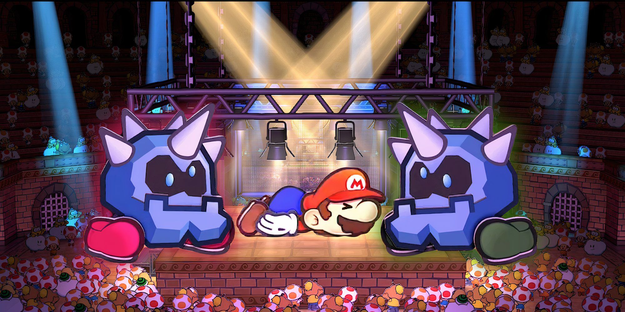 Paper Mario: The Thousand-Year Door - Iron Cleft Adonis Twins in the Glitz Pit