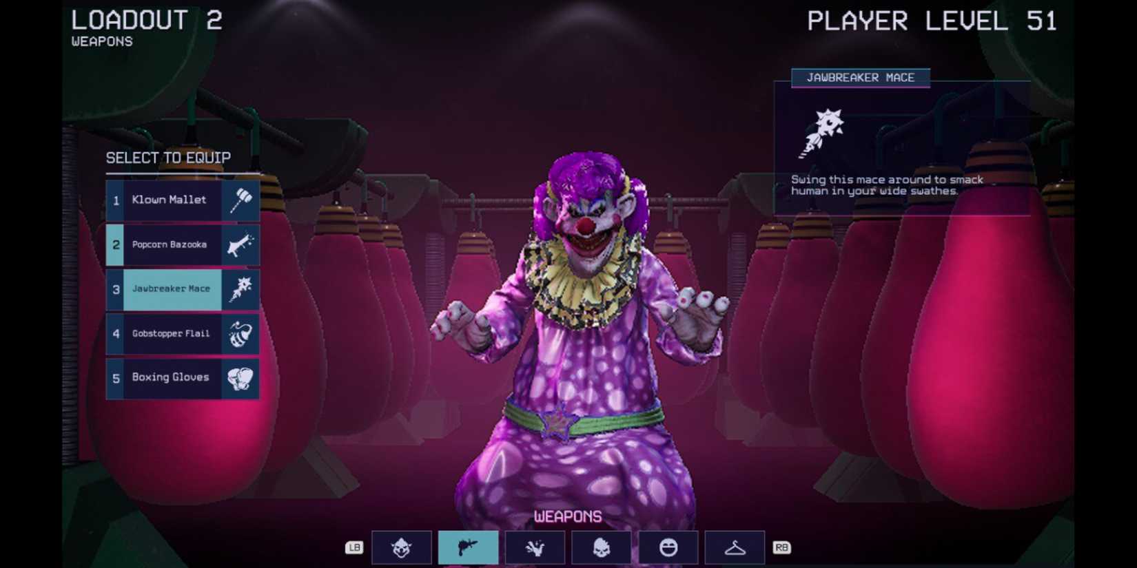 Jawbreaker Mace in Killer Klowns From Outer Space