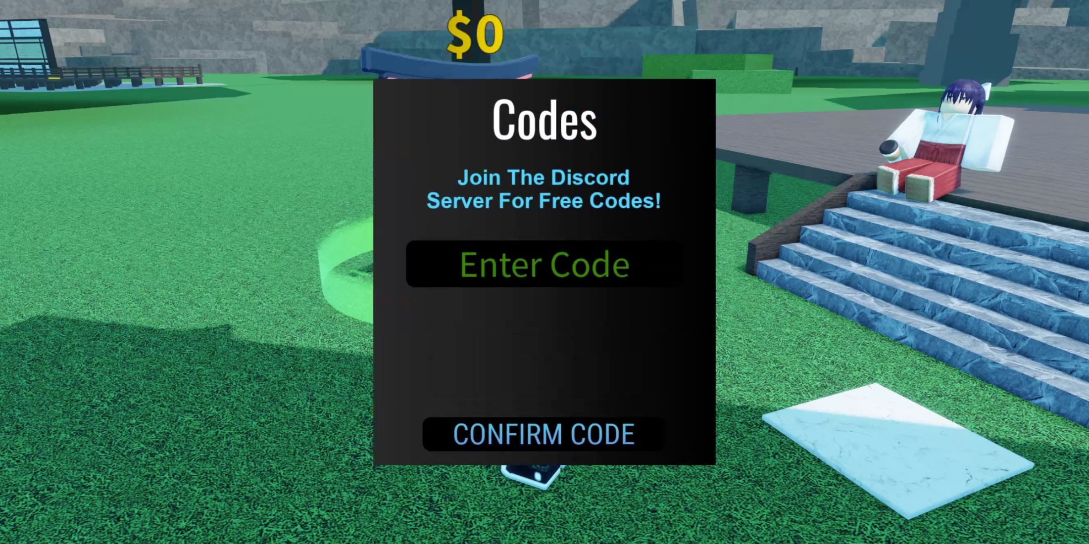 Jujutsu Tycoon game code tab