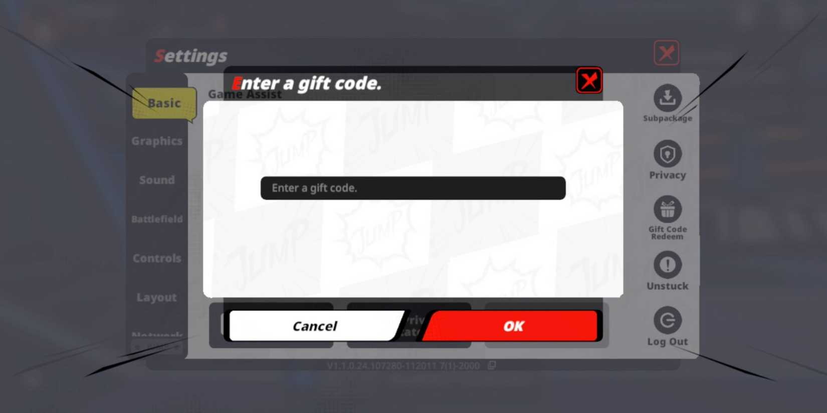 JUMP Assemble the codes tab