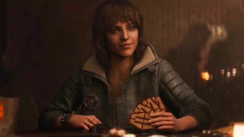 Kay Vess playing Sabacc in Star Wars Outlaws