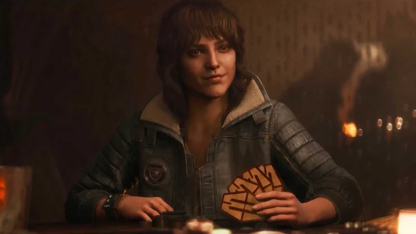 Kay Vess playing Sabacc in Star Wars Outlaws