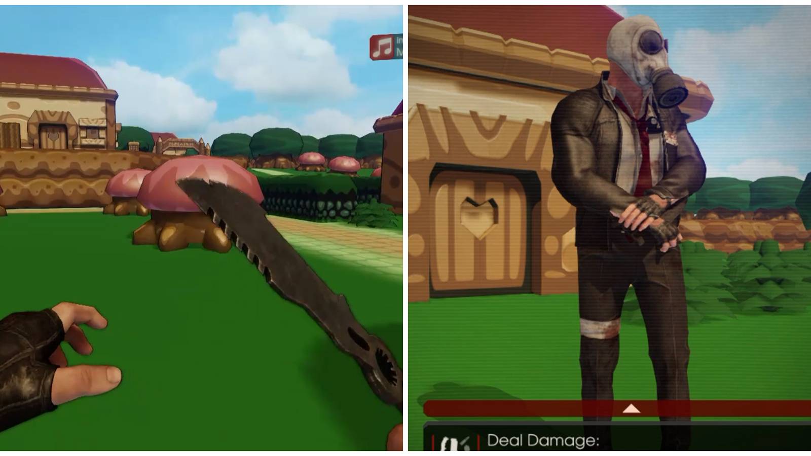 Split image of a modded Zelda map and the main page before starting the battle in Killing Floor 2