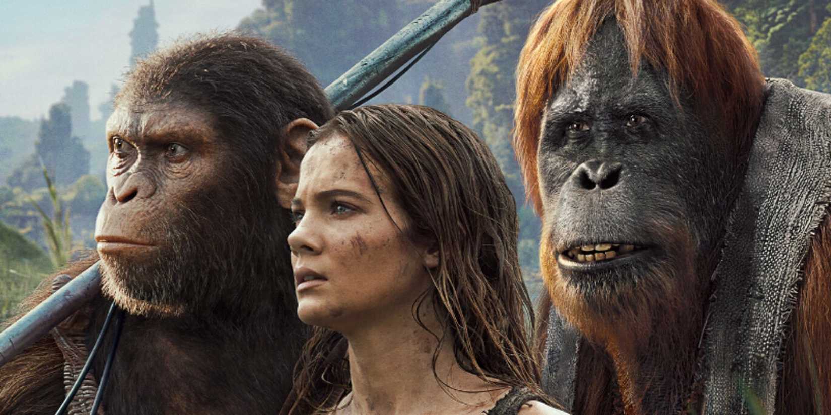 Raka and Noa with Mae in Kingdom of the Planet of the Apes