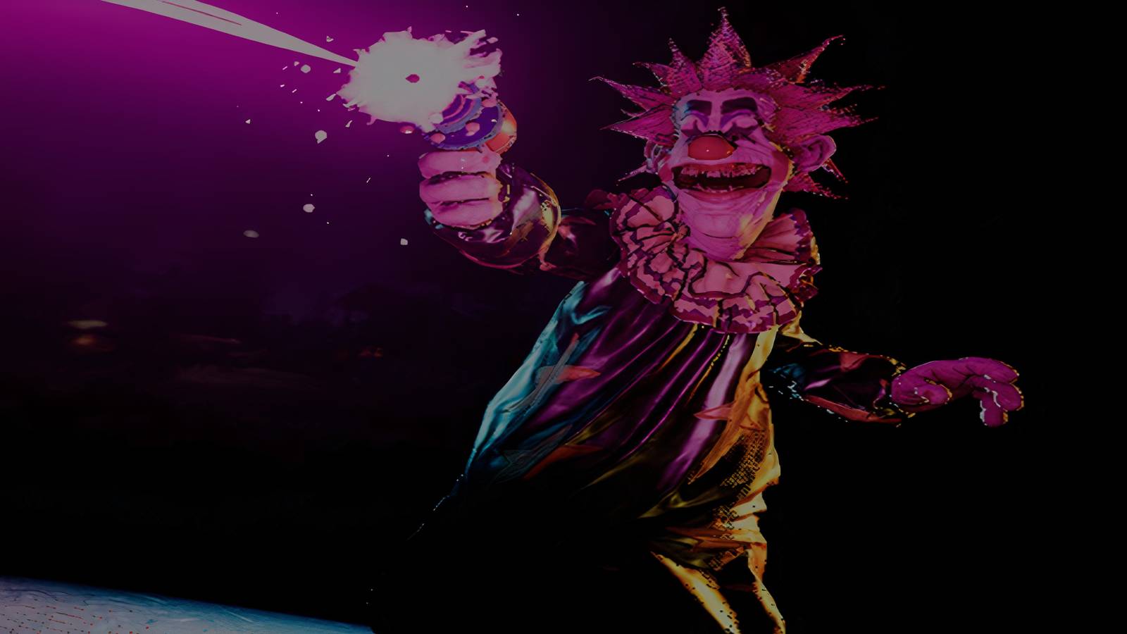 Klown Shooting Cotton Candy Raygun in Killer Klowns From Outer Space