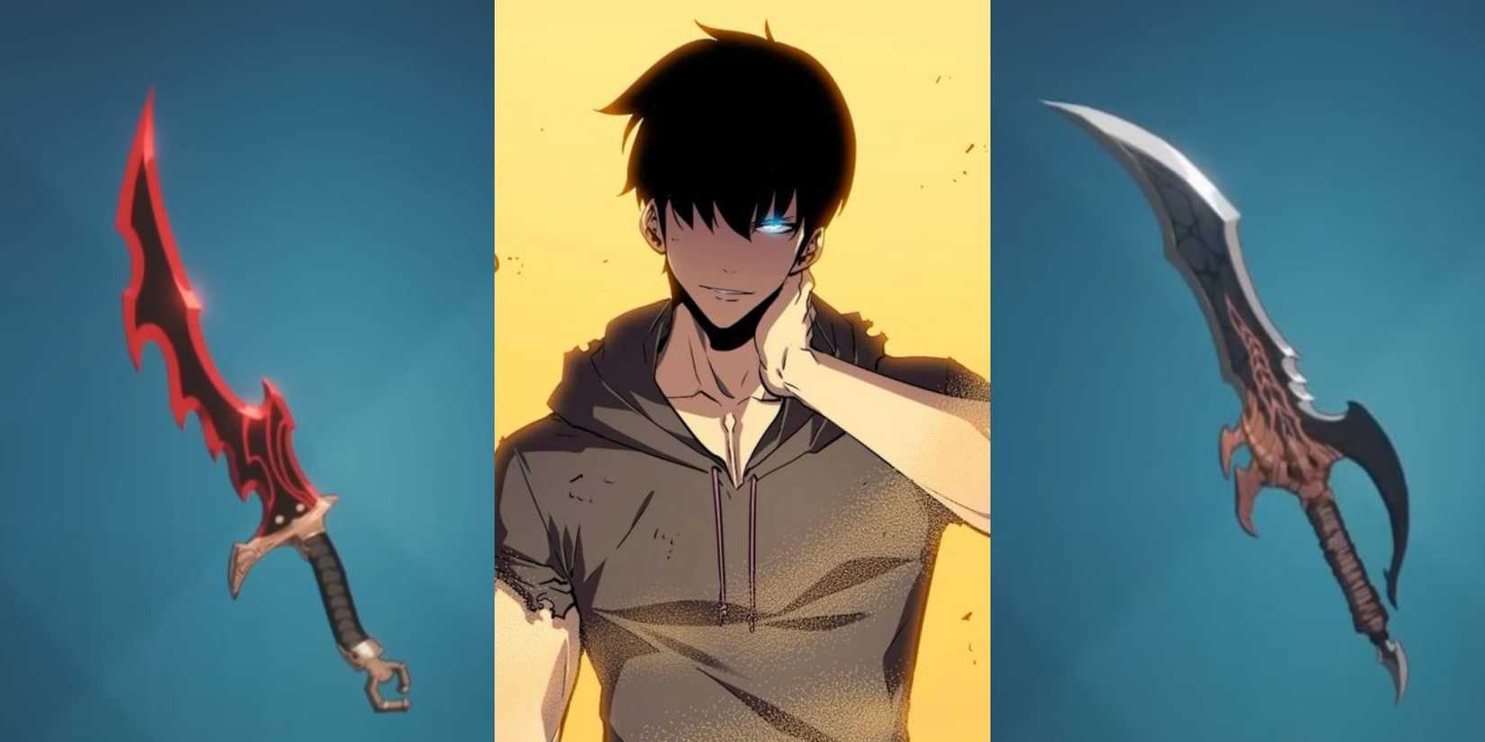 Knight Killer and Kasaka's Venom Fang with jinwoo cracking neck in middle