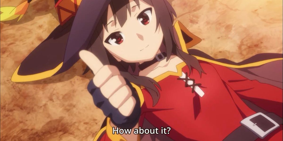 Convincing Kazuma to Let Her Join His Party Megumin Konosuba