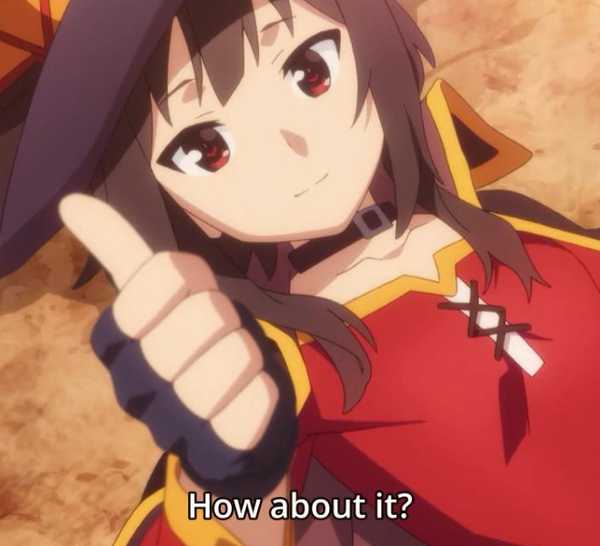 Convincing Kazuma to Let Her Join His Party Megumin Konosuba