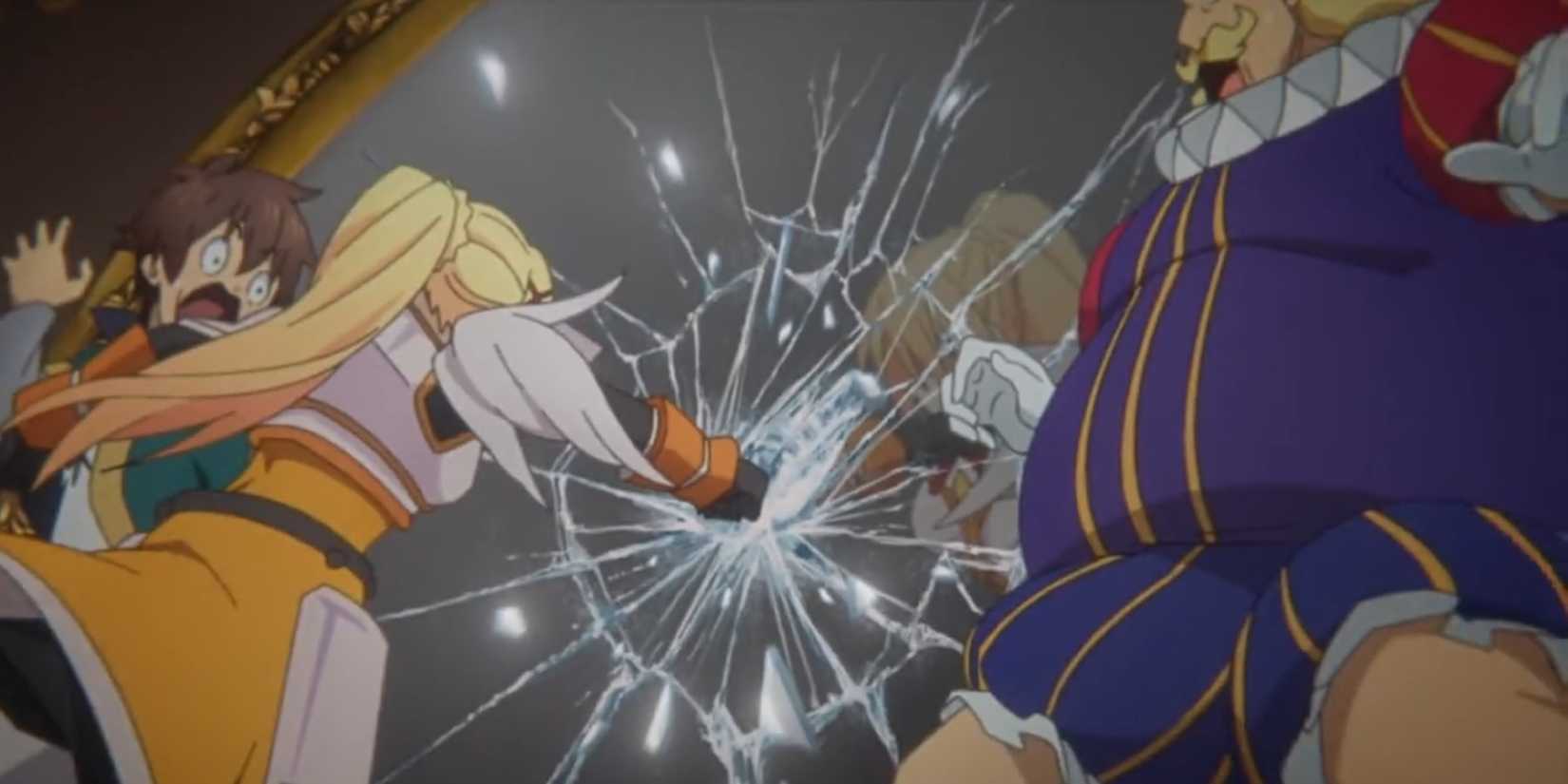 KonoSuba S3 E4 Darkness smashes the mirror