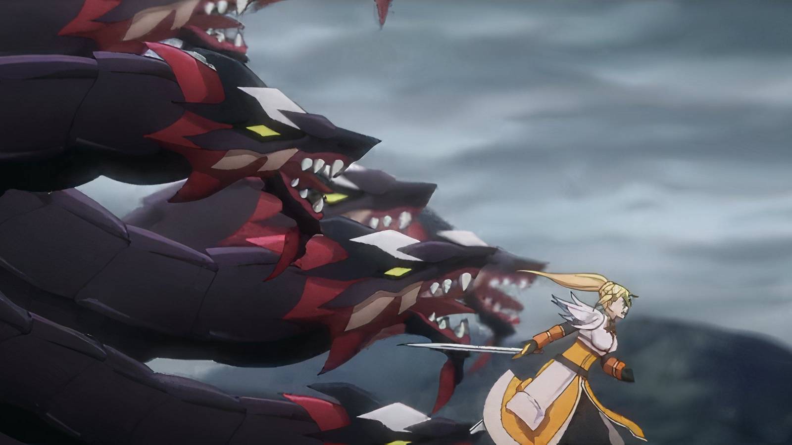 KonoSuba S3 E8 Darkness fighting the Hydra