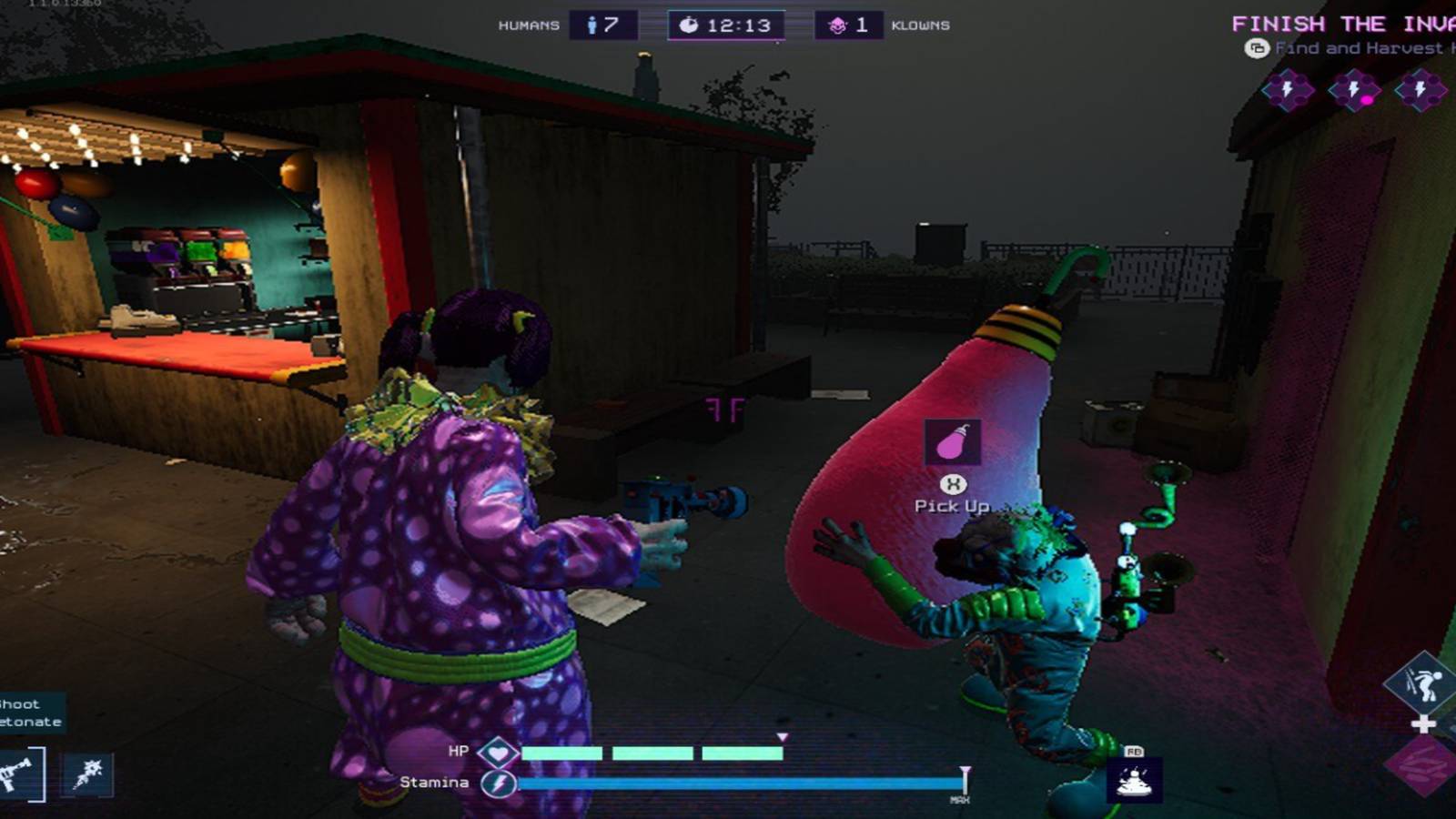 Watching a Lackey Carrying a Cocoon in Killer Klowns From Outer Space