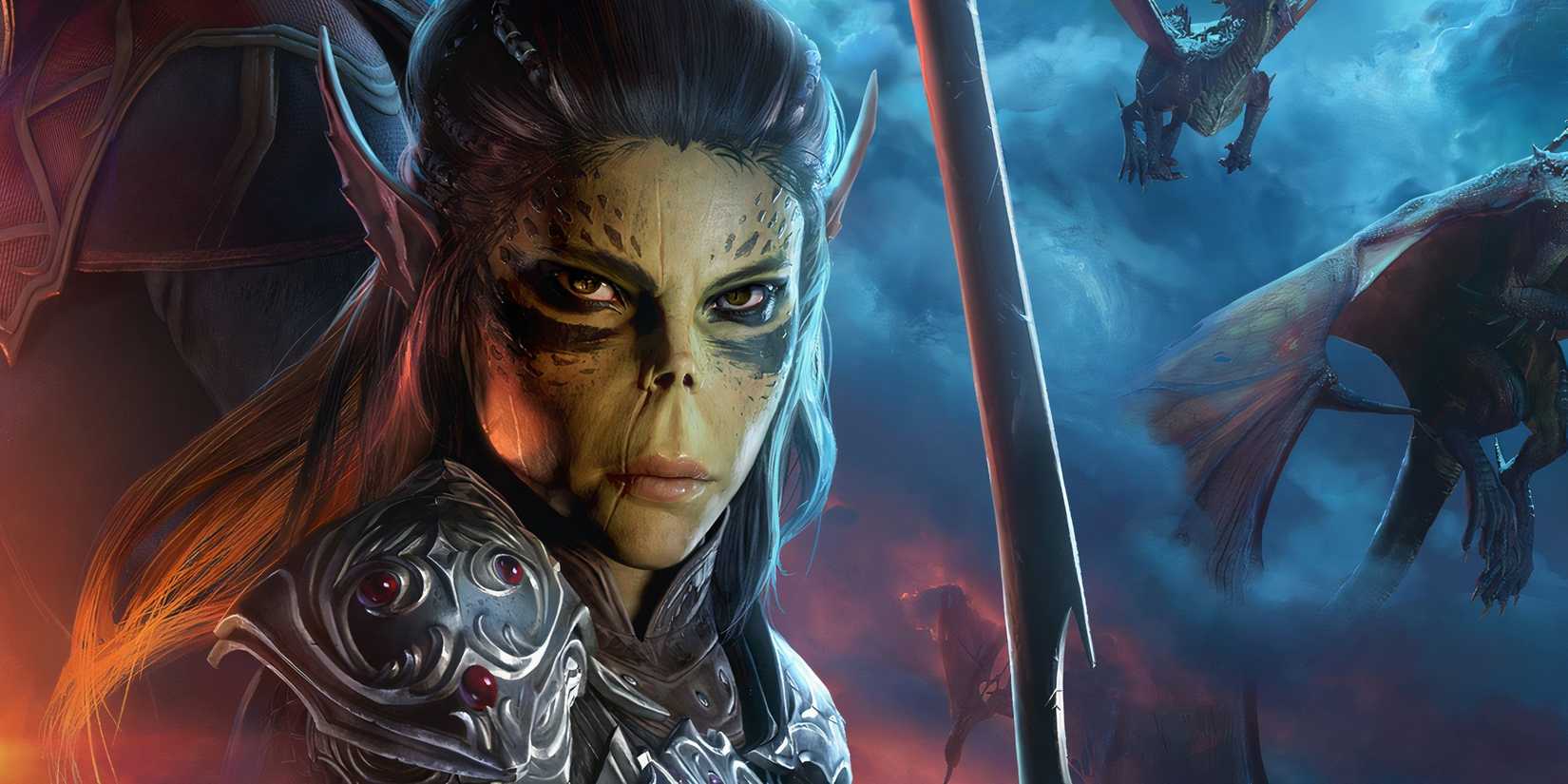 Lae'zel in the Game Wallpaper of Baldur's Gate 3