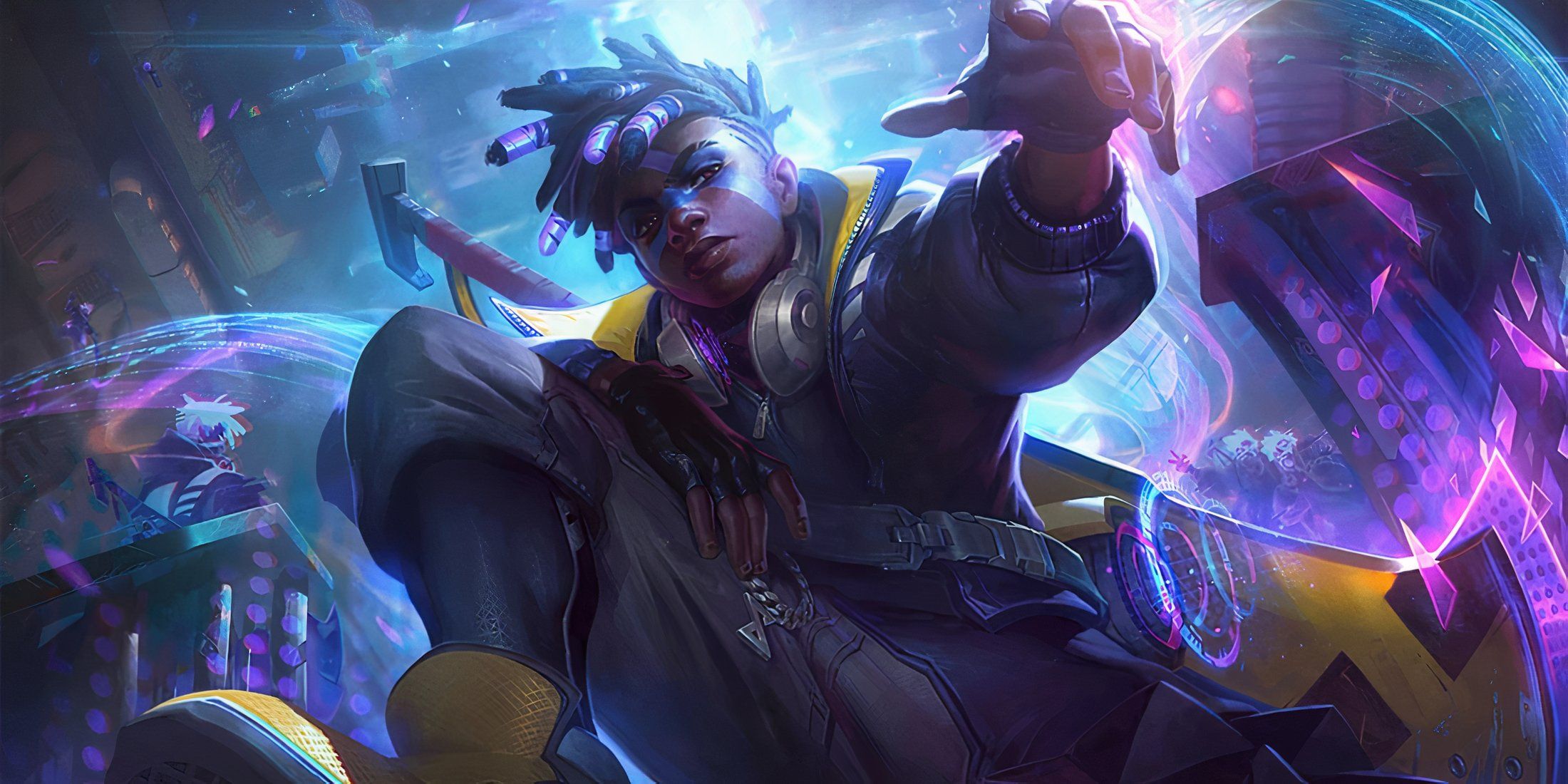 League of Legends True Damage Ekko Splash Art