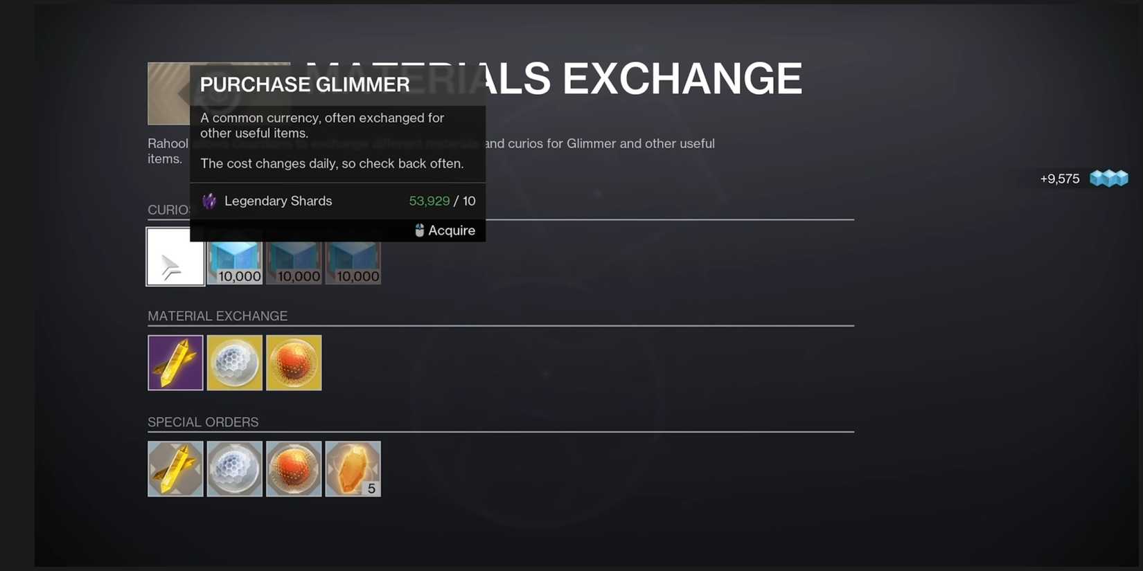 Material Exchange of cryptarch at the tower