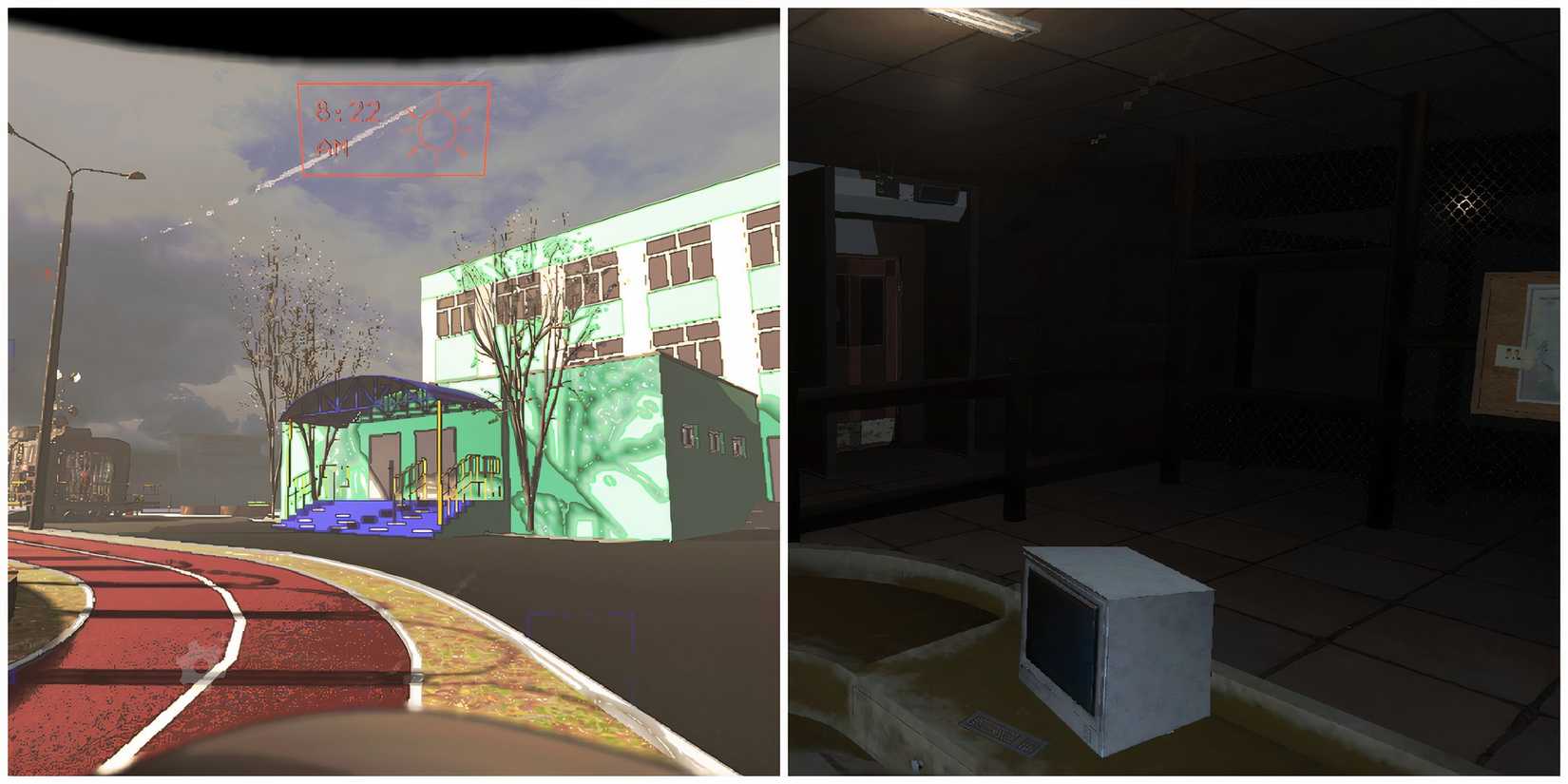 View of the modded School Moon, interior and exterior