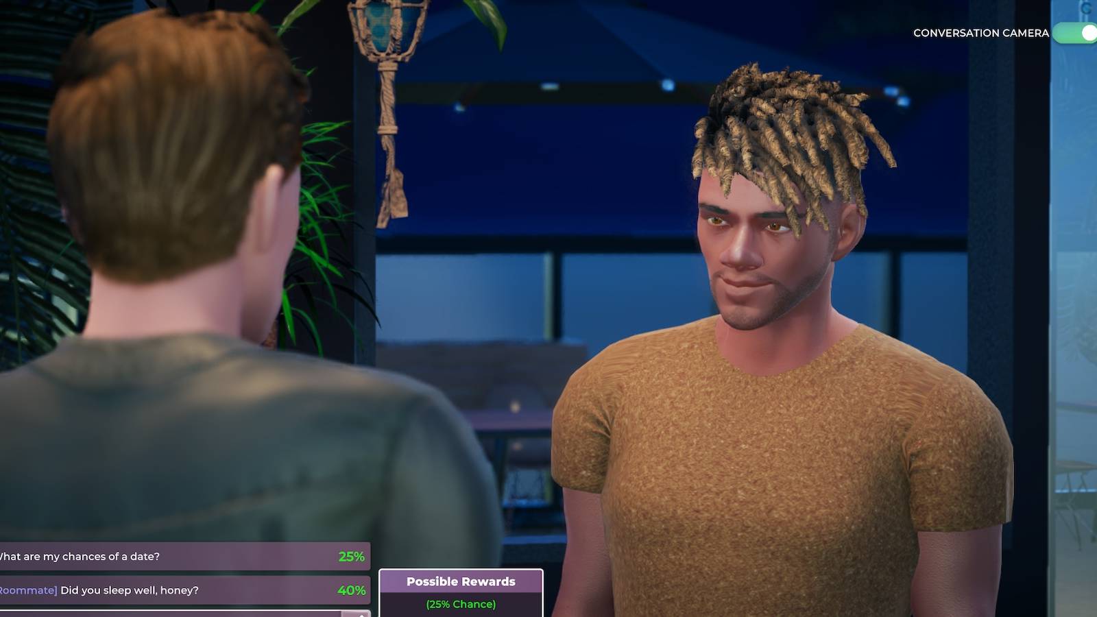 Two characters talking in Life by You