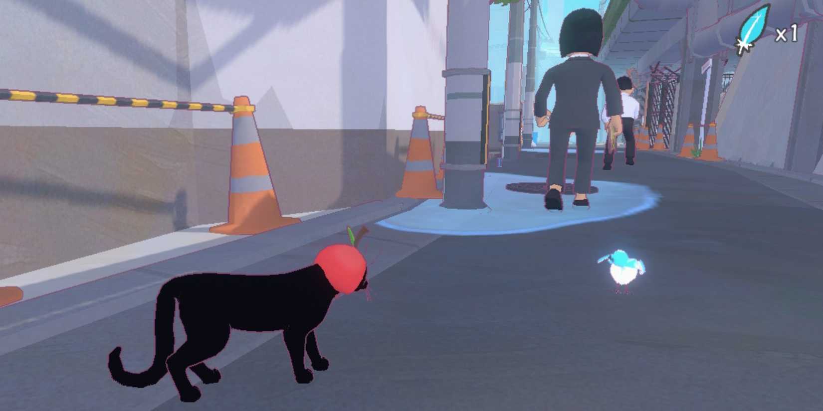 little kitty big city bird feather