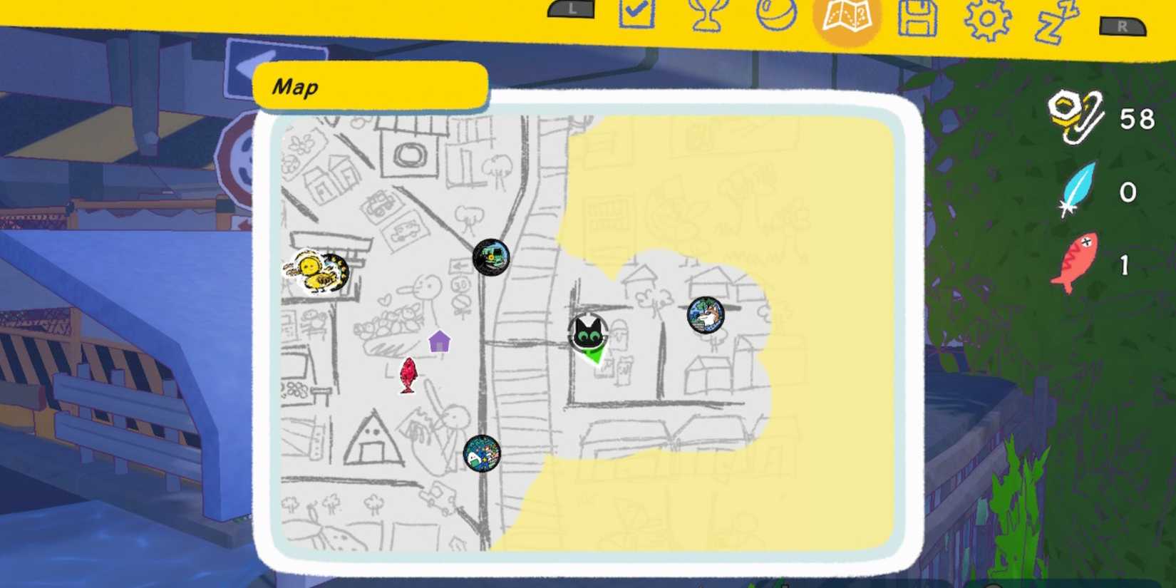 map showing start location