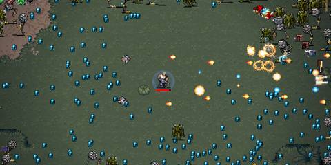 The evolved Long Gun weapon in Vampire Survivors