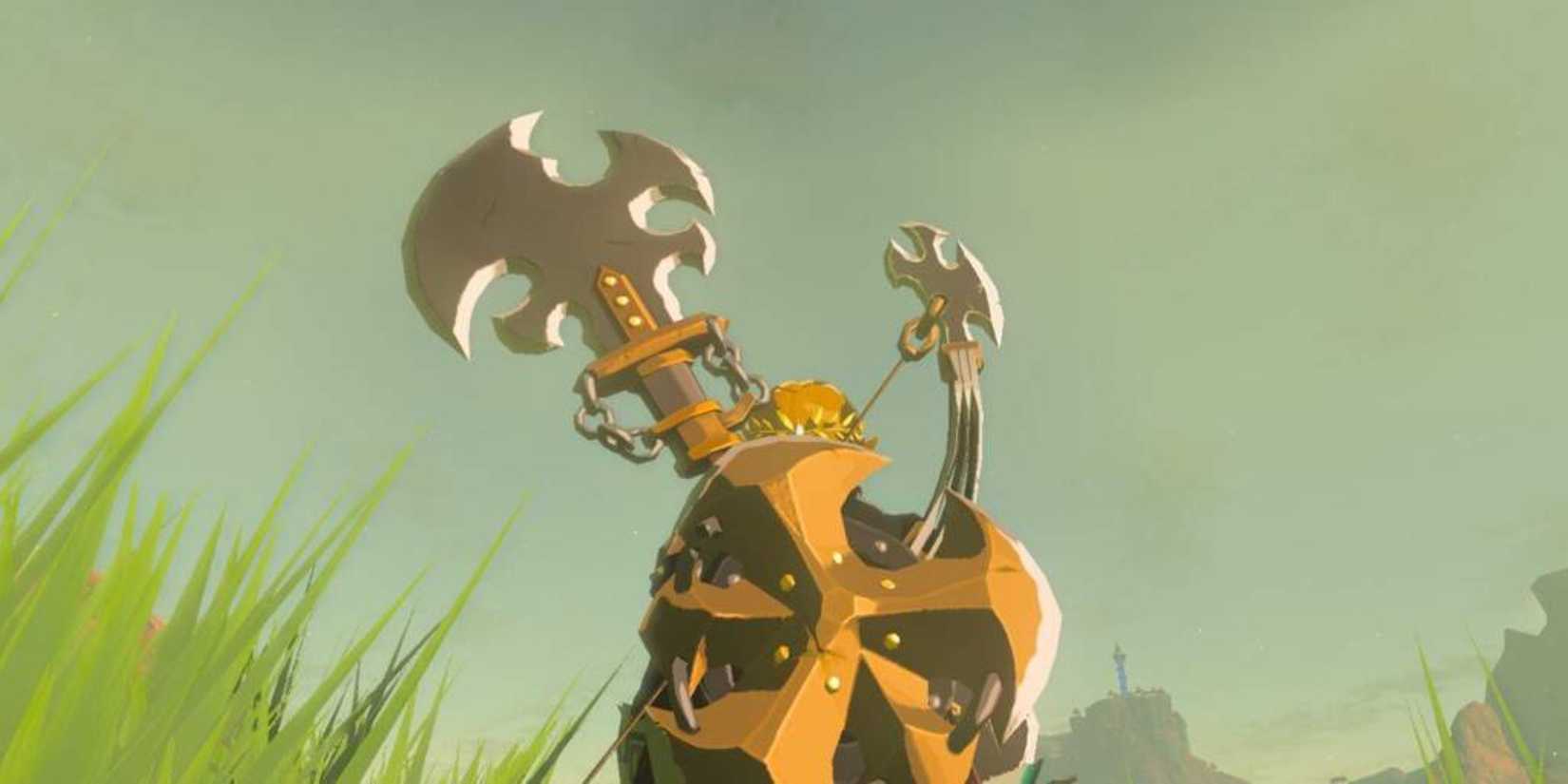 Link with a Savage Lynel Spear and Shield