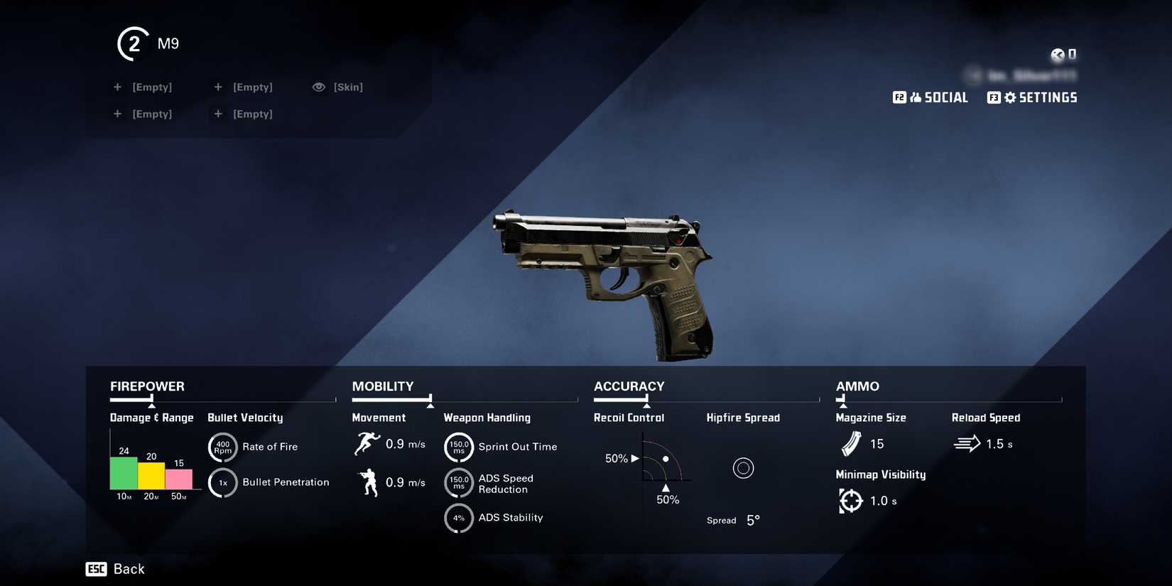 M9 Stats in XDefiant 