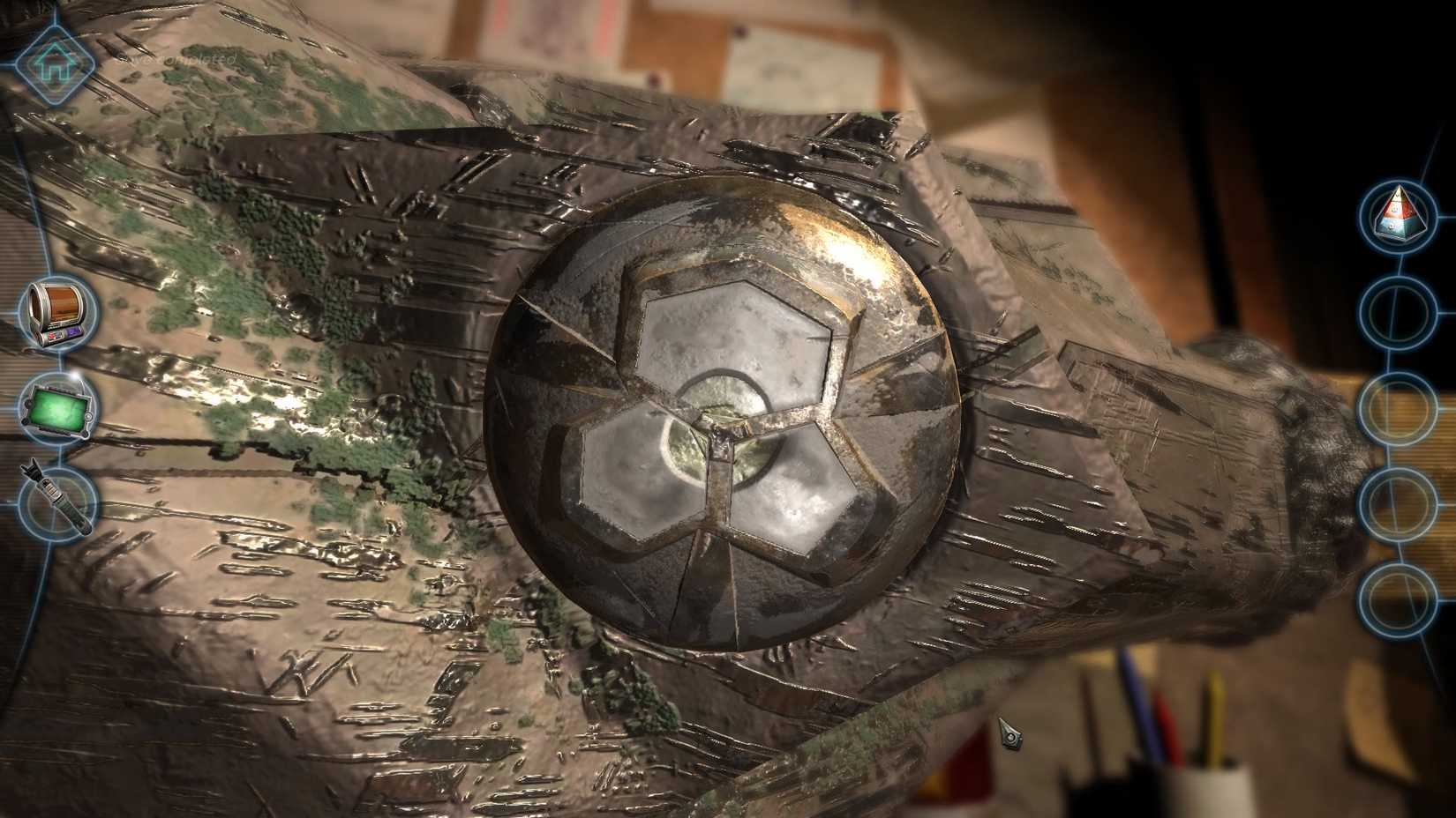 Image of the stone circle pattern in Machinika Museum Chapter 4