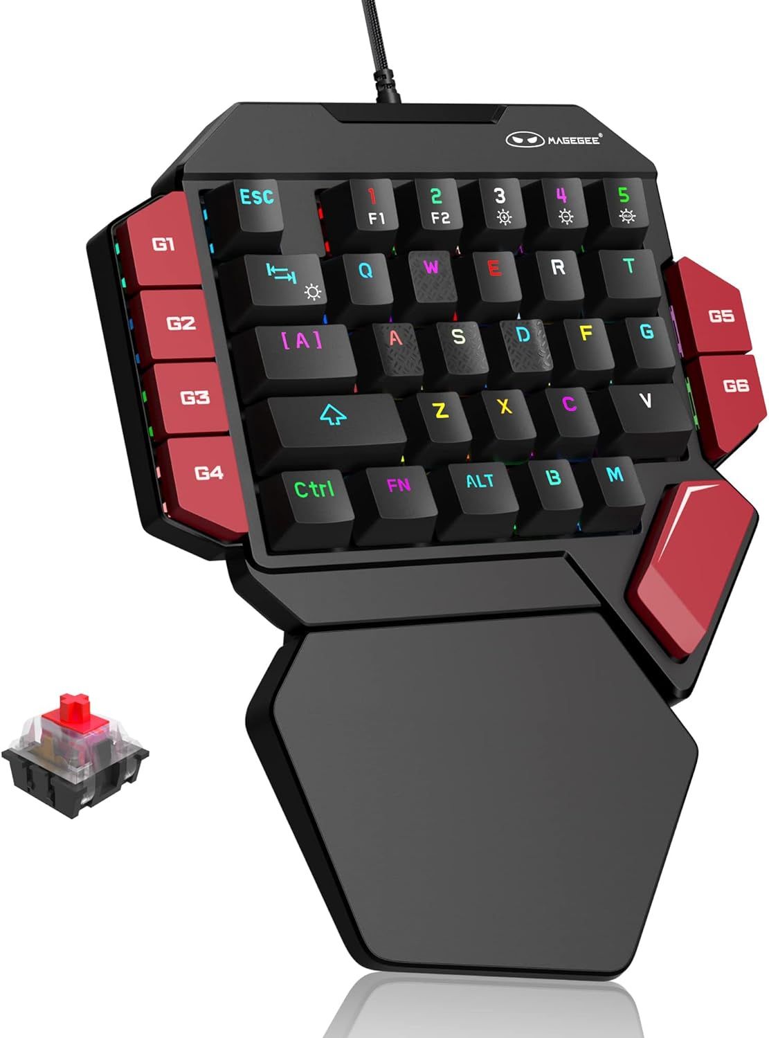 MageGee One Handed Professional Gaming Keyboard