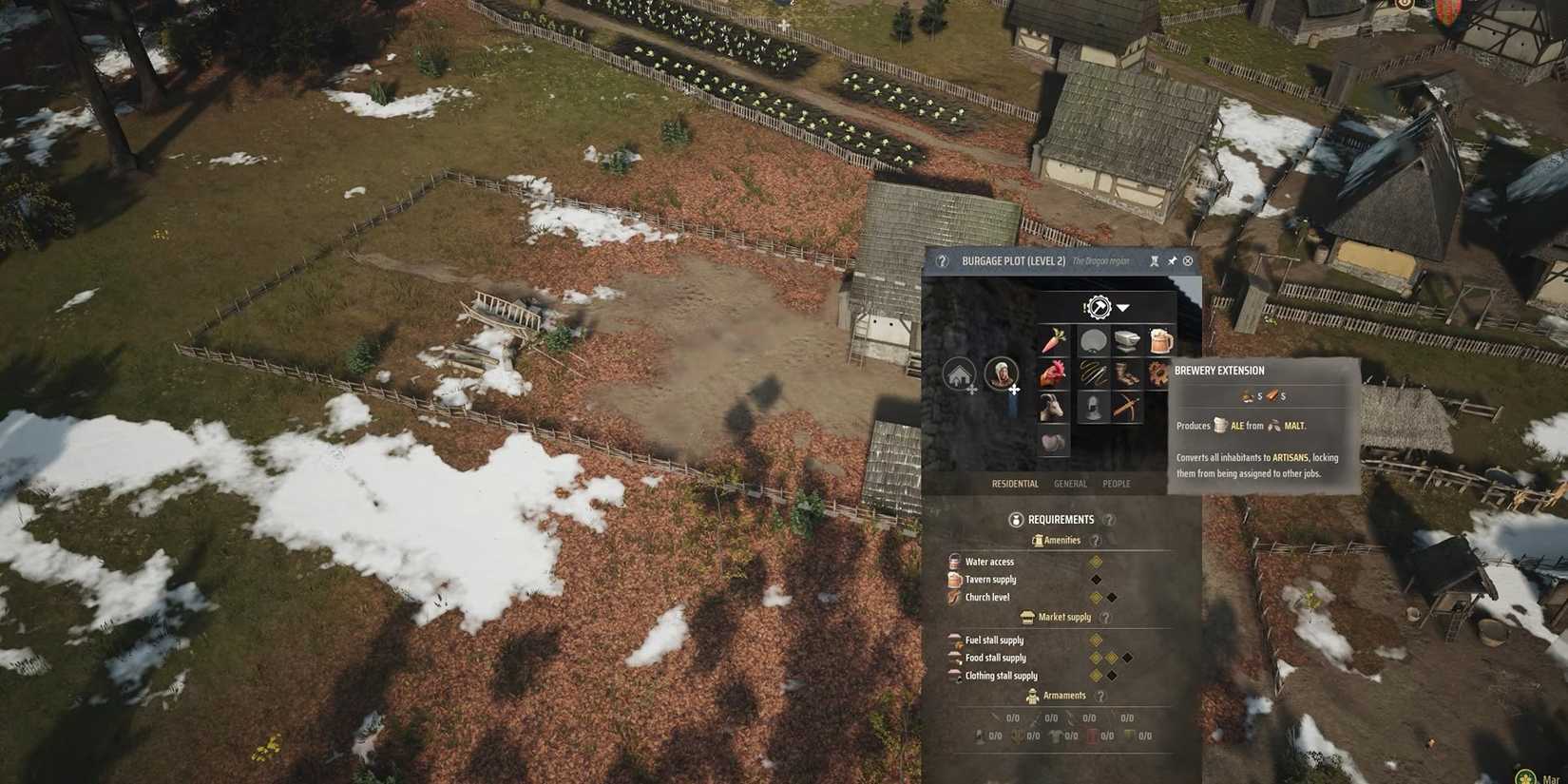 Showcasing brewery in Manor Lord