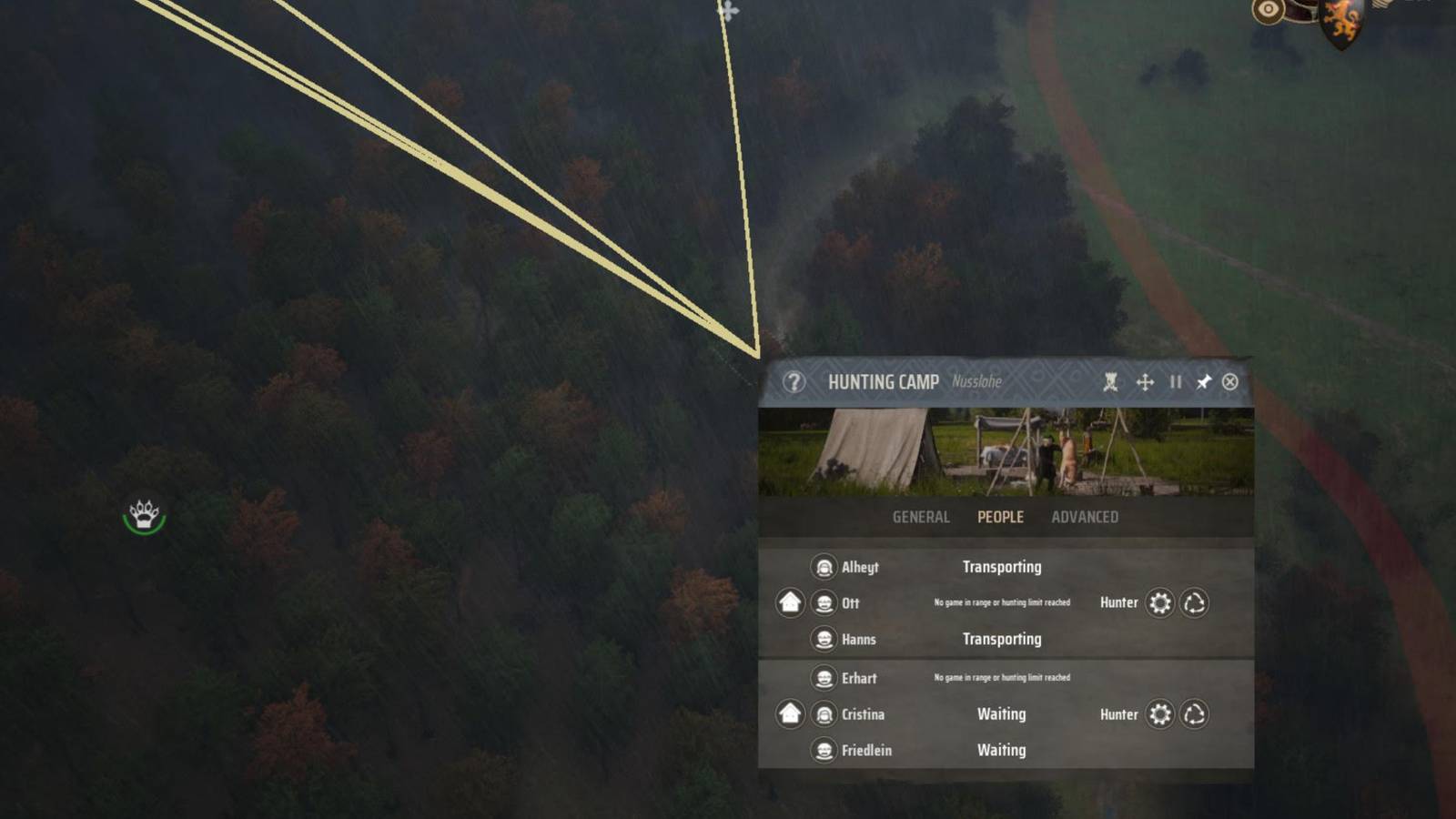 Manor Lords How to fix hunters not hunting