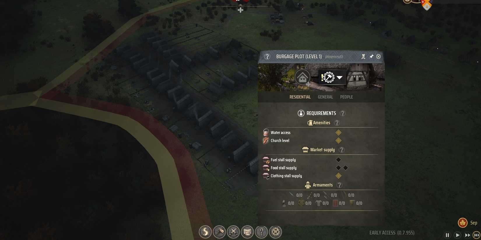 manor lords upgrading burgage plot to level 2