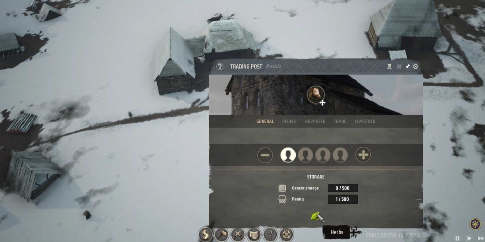 Getting Herbs at the Trading Post in Manor Lords