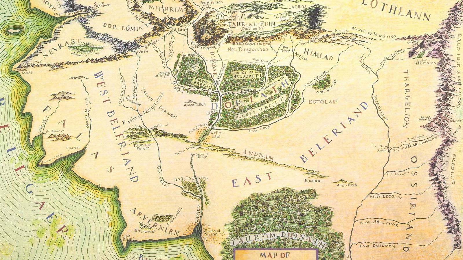 Map of Beleriand