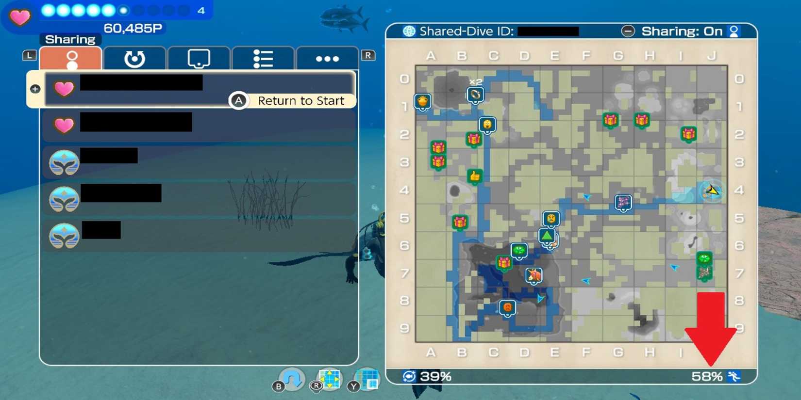 Map Screen From Endless Ocean Luminous