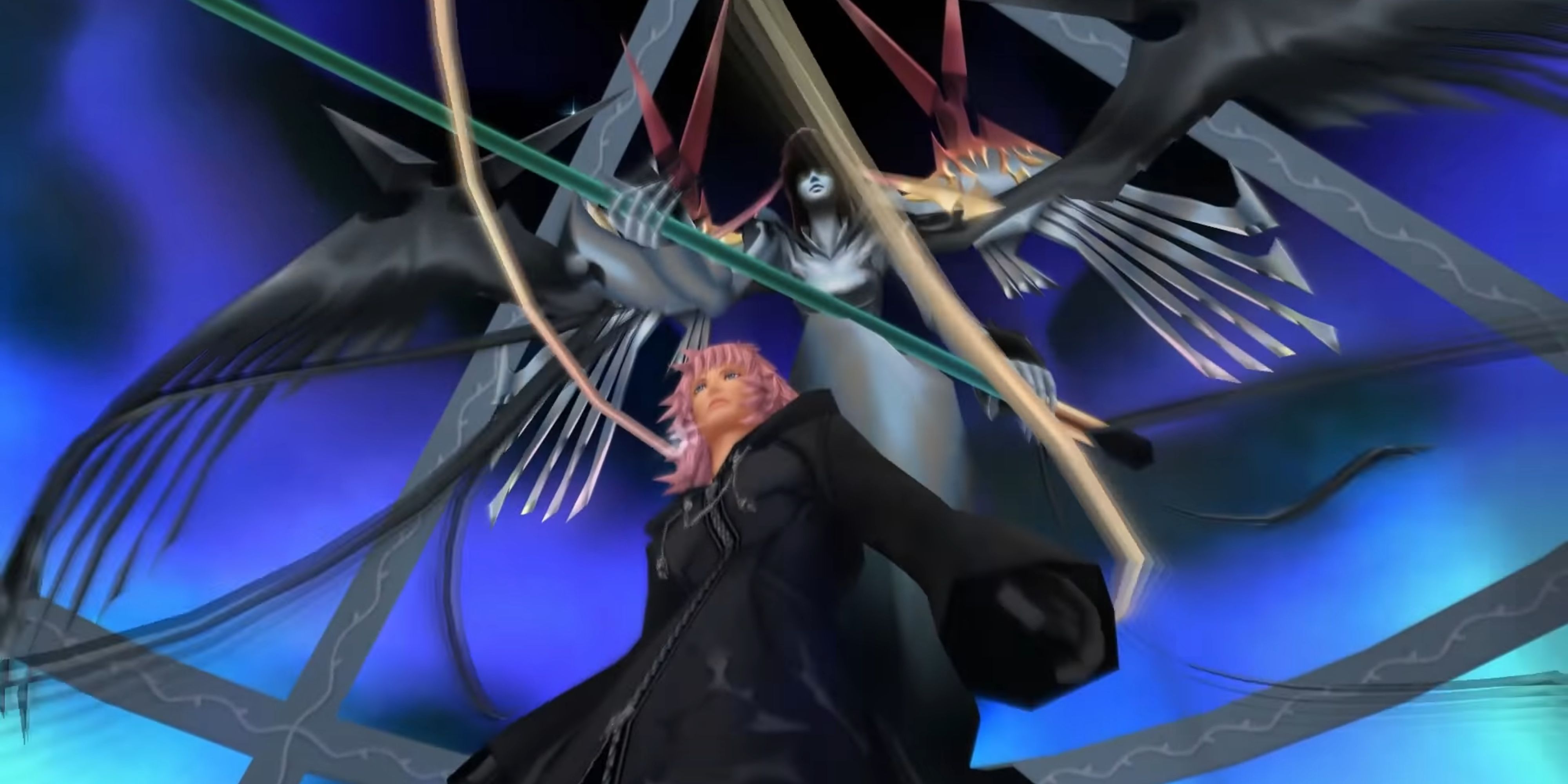 Marluxia and his Nobody companion, at the end of Chain of Memories.