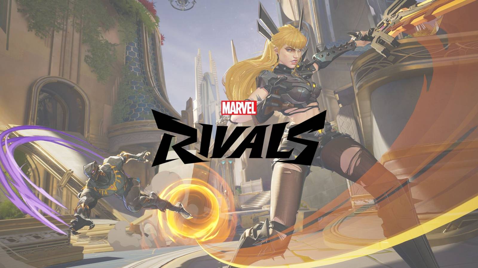 Magick and Black Panther from Marvel Rivals performing attacks