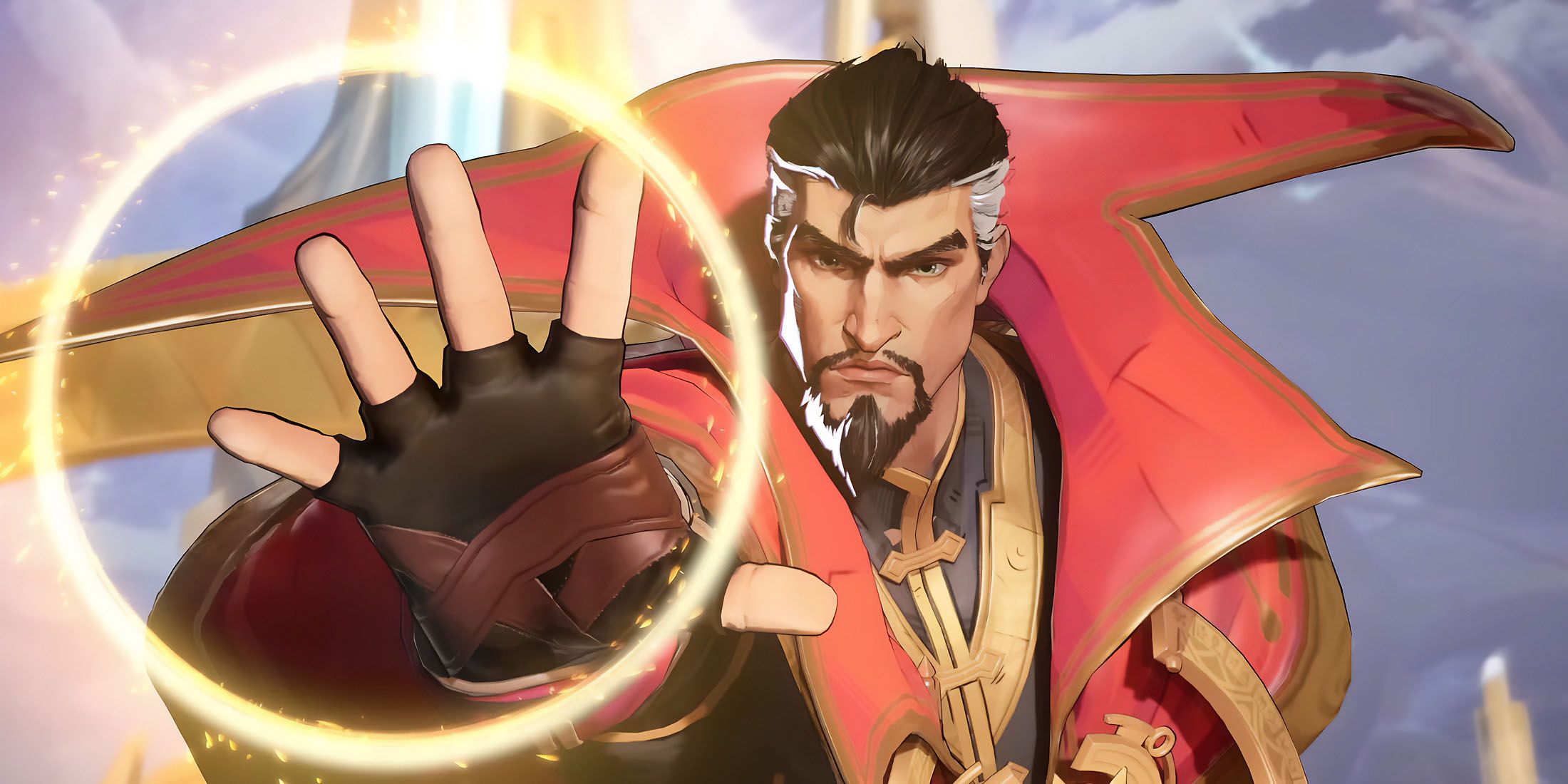 A screenshot of Doctor Strange using his Portal power in Marvel Rivals.