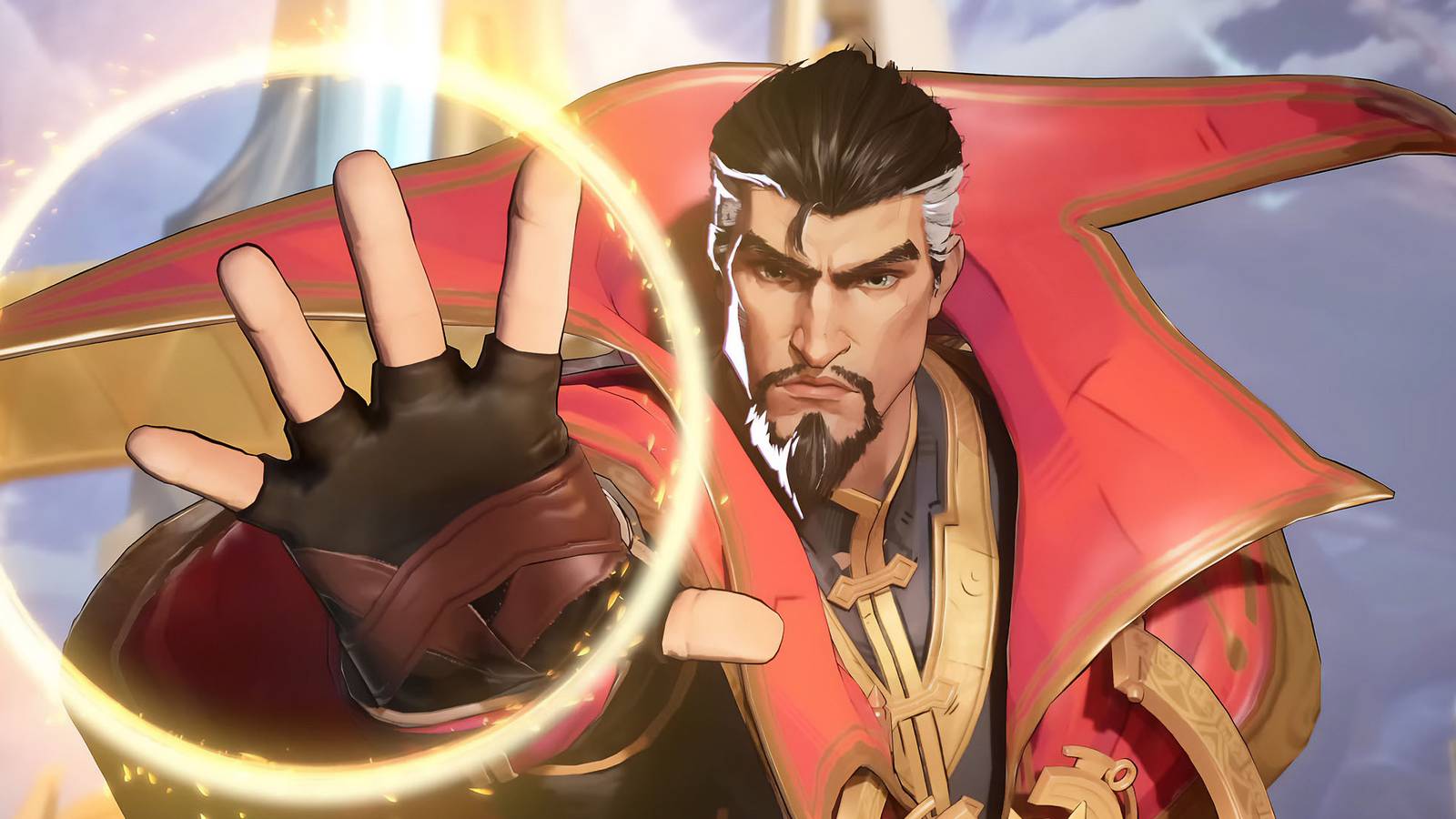 A screenshot of Doctor Strange using his Portal power in Marvel Rivals.