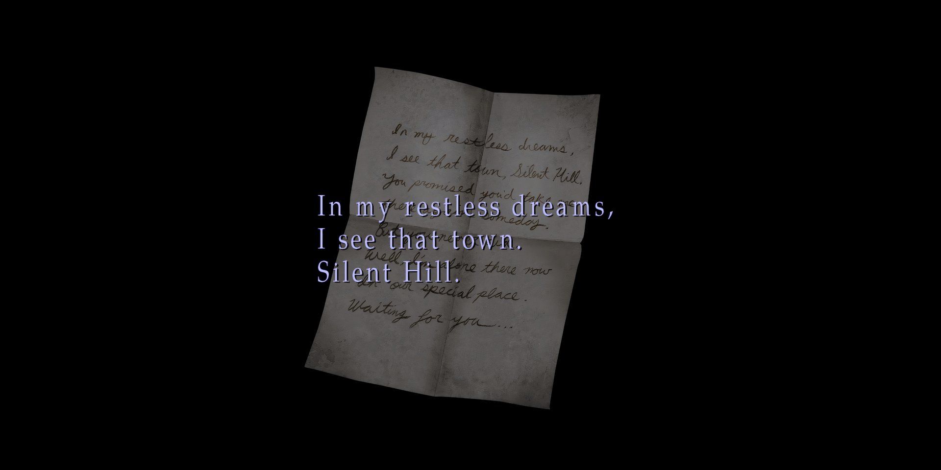 Mary's Letter Silent Hill 2