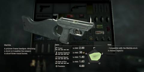 Resident Evil 4 Remake Matilda Max Upgraded Stats With A Stock