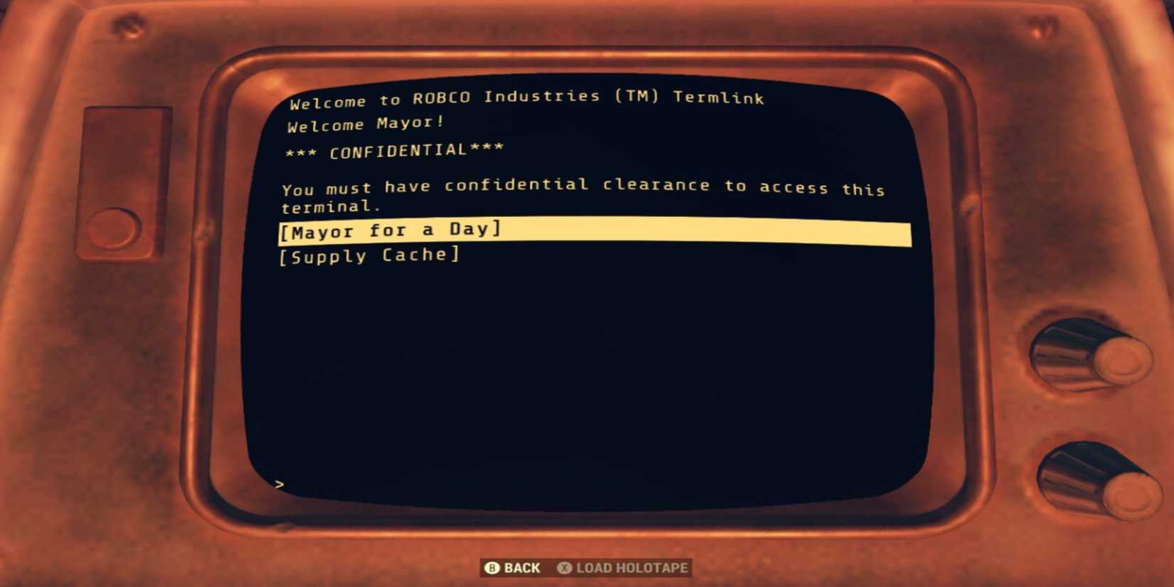 Accessing the Mayor for a Day terminal in Fallout 76