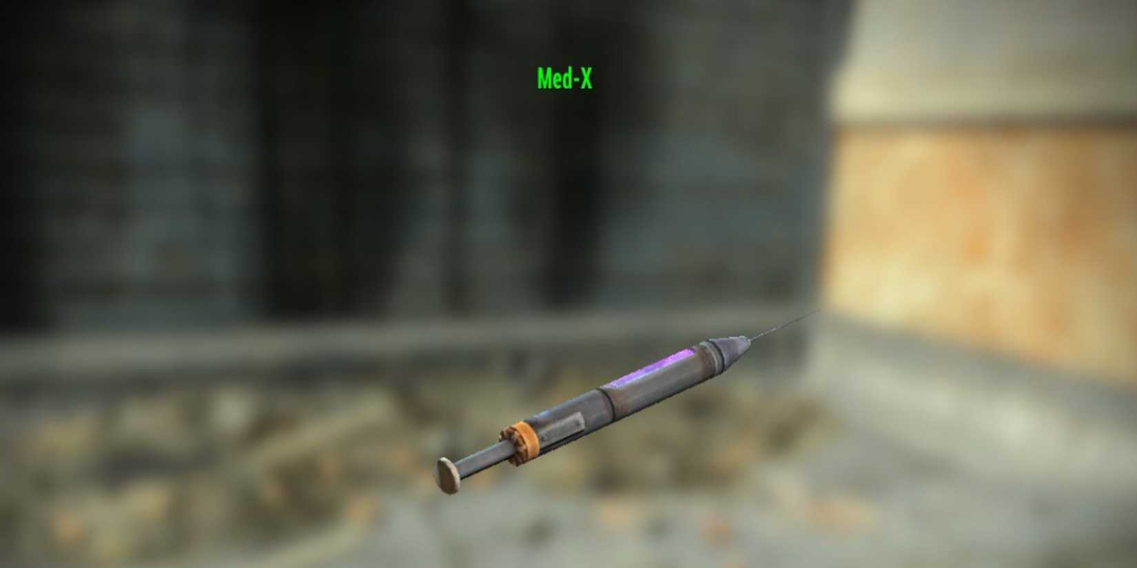 Inspecting a Med-X in Fallout 4