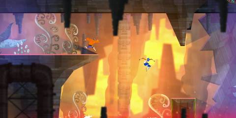 juan running towards a gap in guacamelee