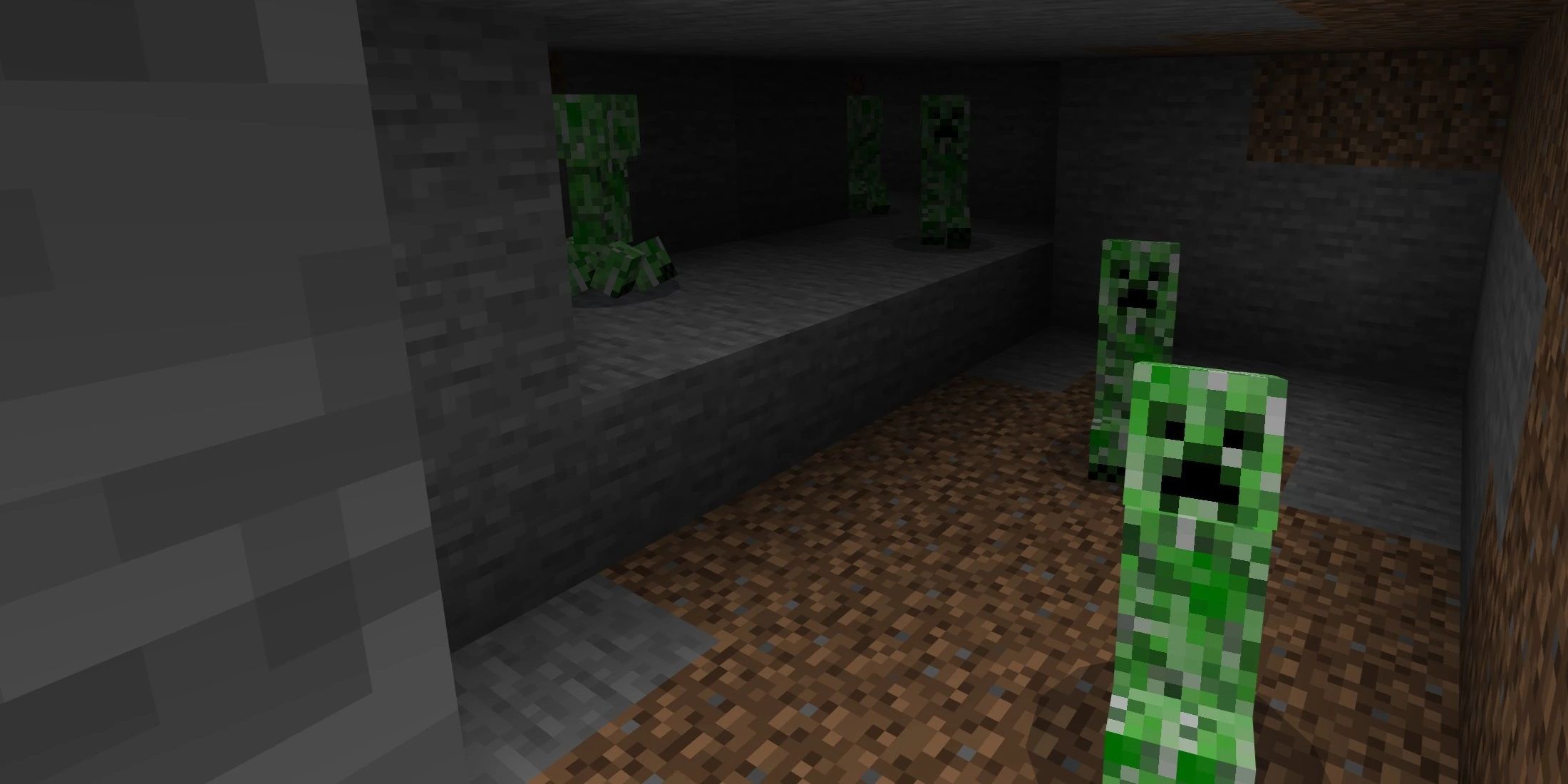 Minecraft Creeper In A Cave